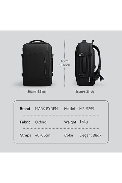 Traveling Bag Vacuum Compression With Air Pump Device 17-Inch Backpack, Waterproof Oxford Fabric