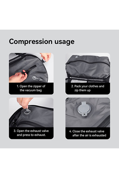 Traveling Bag Vacuum Compression With Air Pump Device 17-Inch Backpack, Waterproof Oxford Fabric