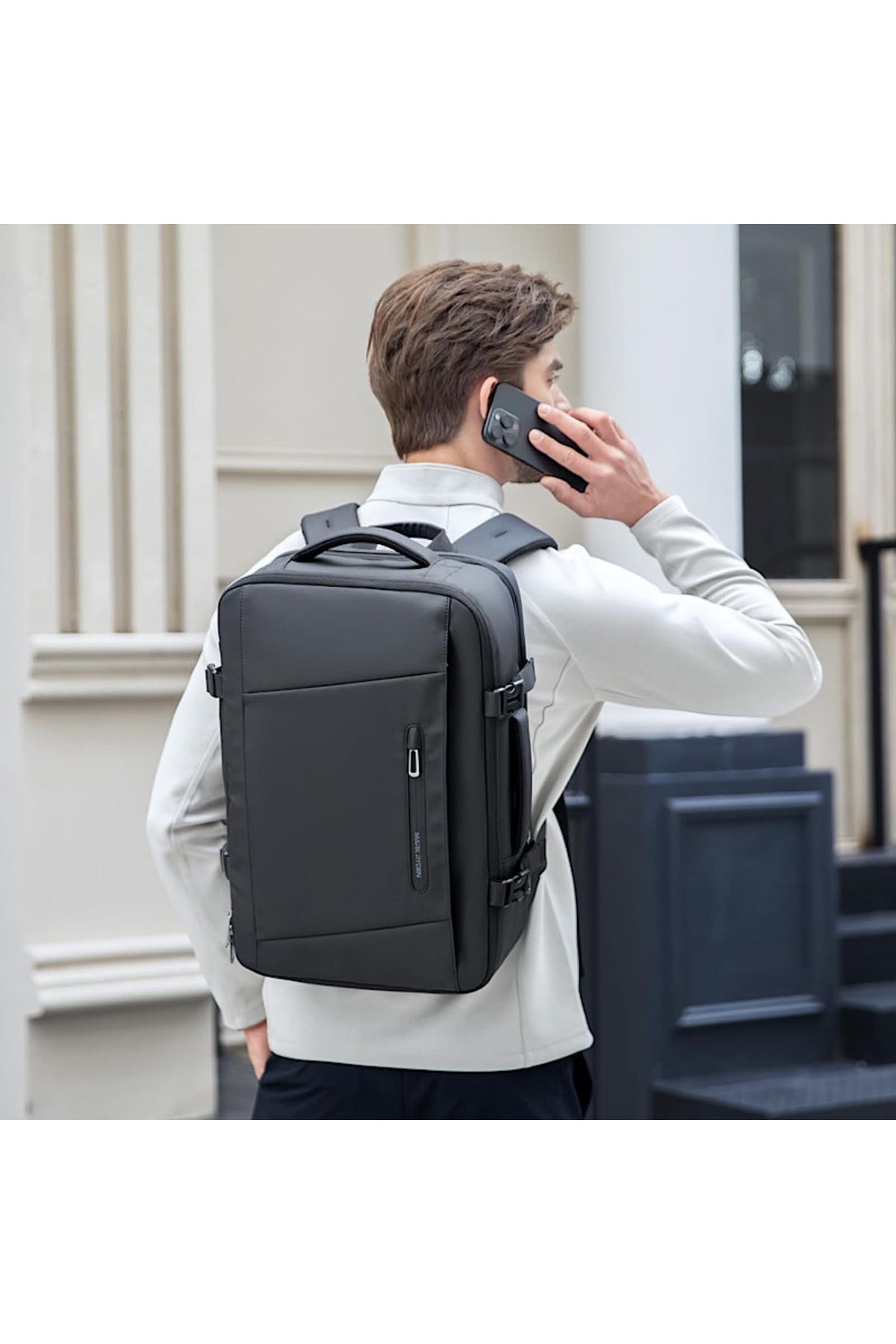 Traveling Bag Vacuum Compression With Air Pump Device 17-Inch Backpack, Waterproof Oxford Fabric