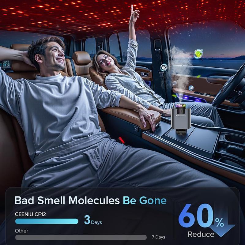 5-in-1 Car Charger and Star light with Air Freshener