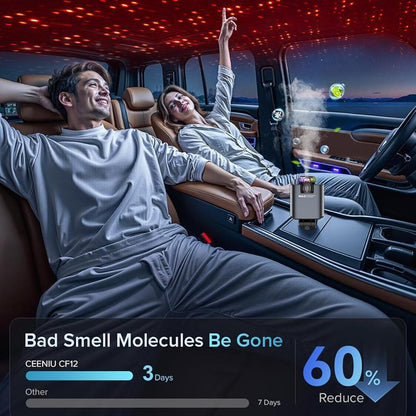 شاحن سيارة 5 في 1 وضوء على شكل نجمة مع معطر جو